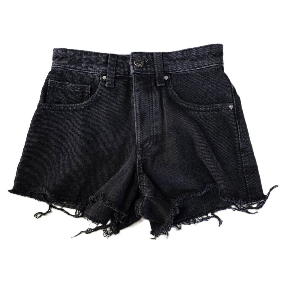 Cotton On Original Cut Off Denim Jean Shorts Size 22 (0 / XS) Vintage Black